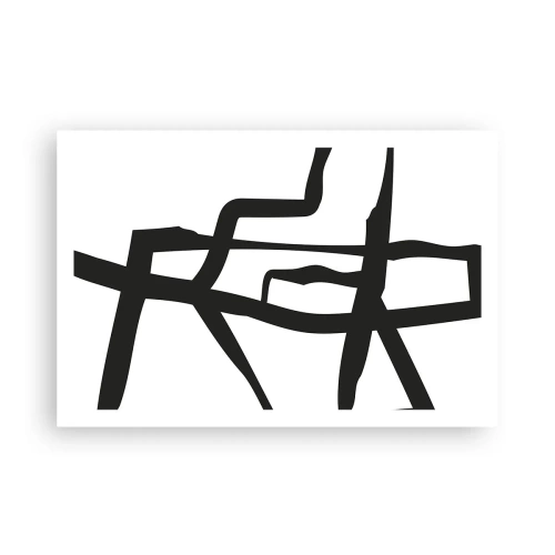 Plagát - Čiernobiela konštrukcia - 91x61 cm