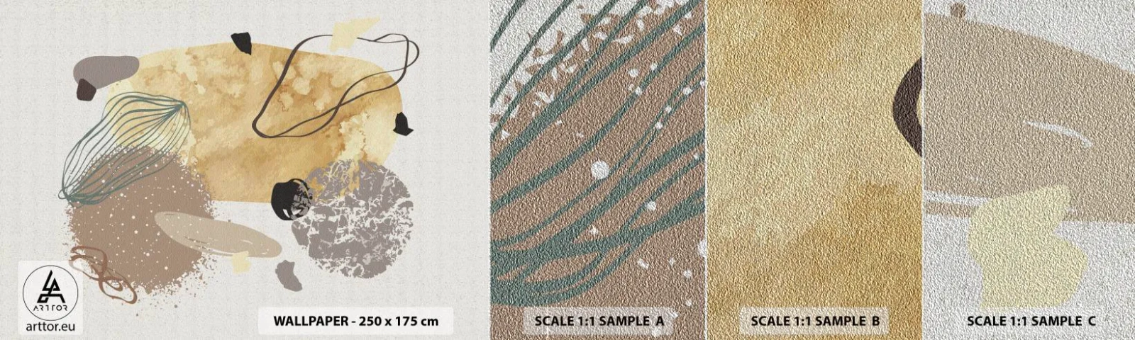 Vzorka fototapety Premium Sand - Abstraktná slivka - Abstrakcia, Kus, Minimalizmus - 100x30 cm