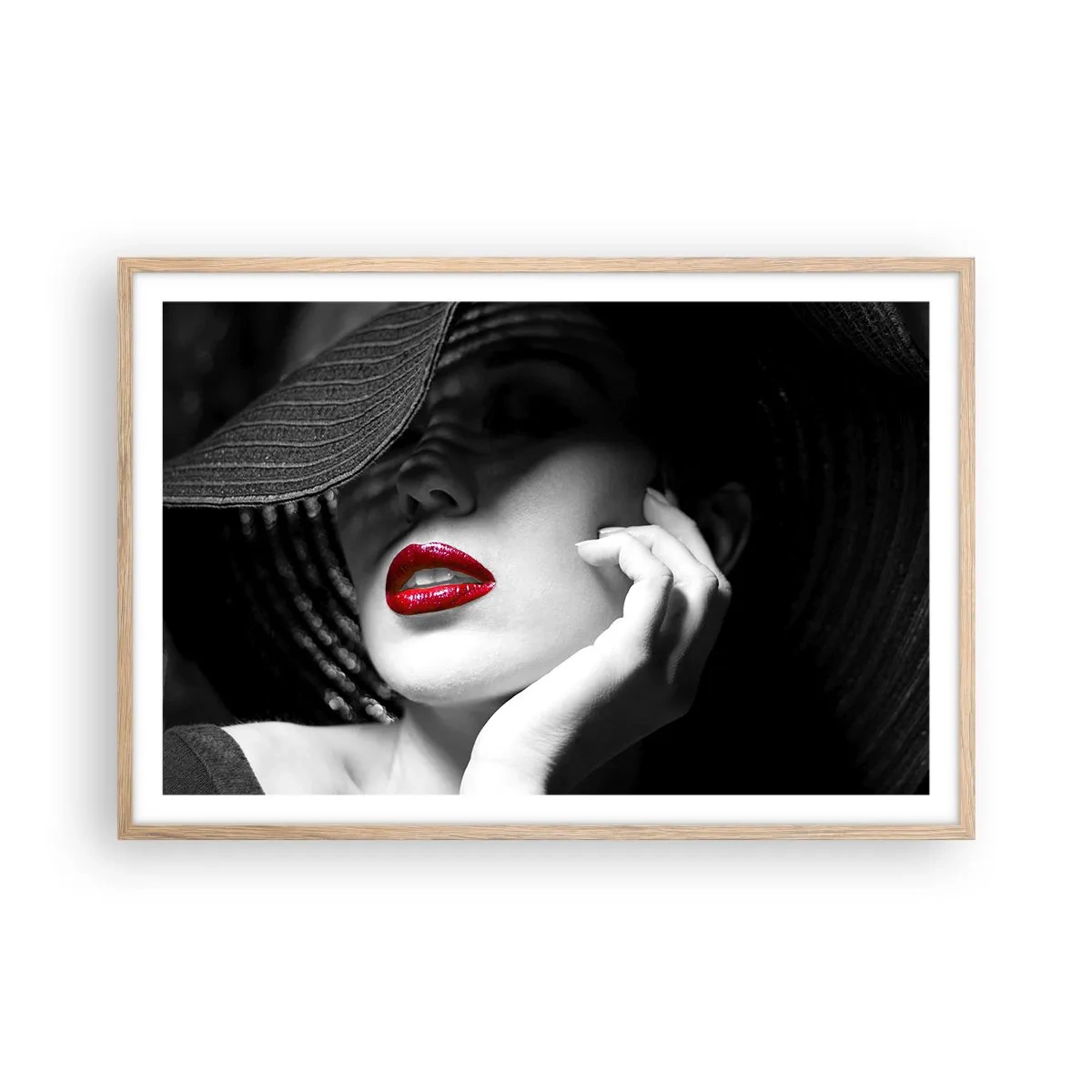 Plagát v ráme zo svetlého duba - Štúdia v šarlátovej - 91x61 cm