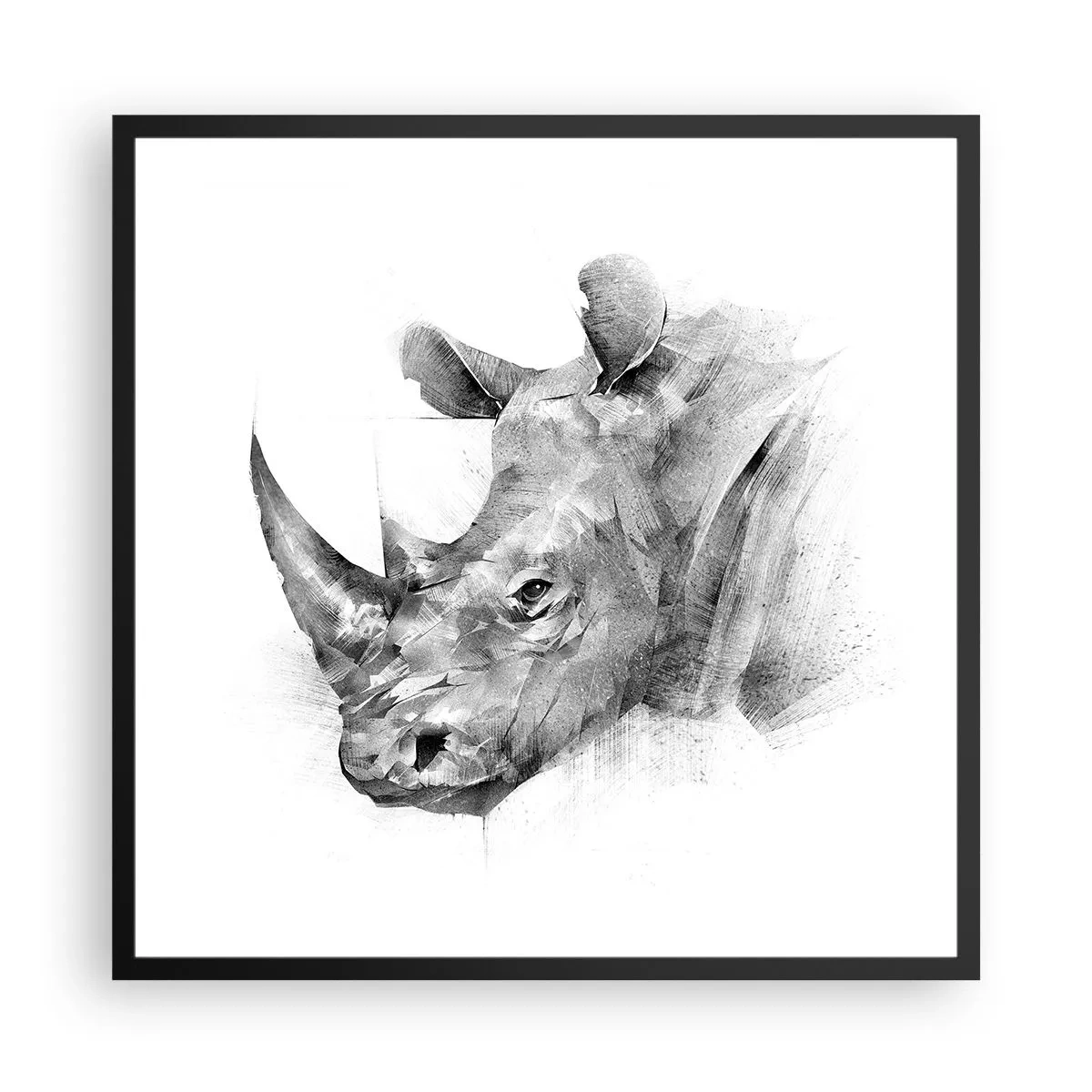 Plagát v čiernom ráme - Africký portrét - 60x60 cm