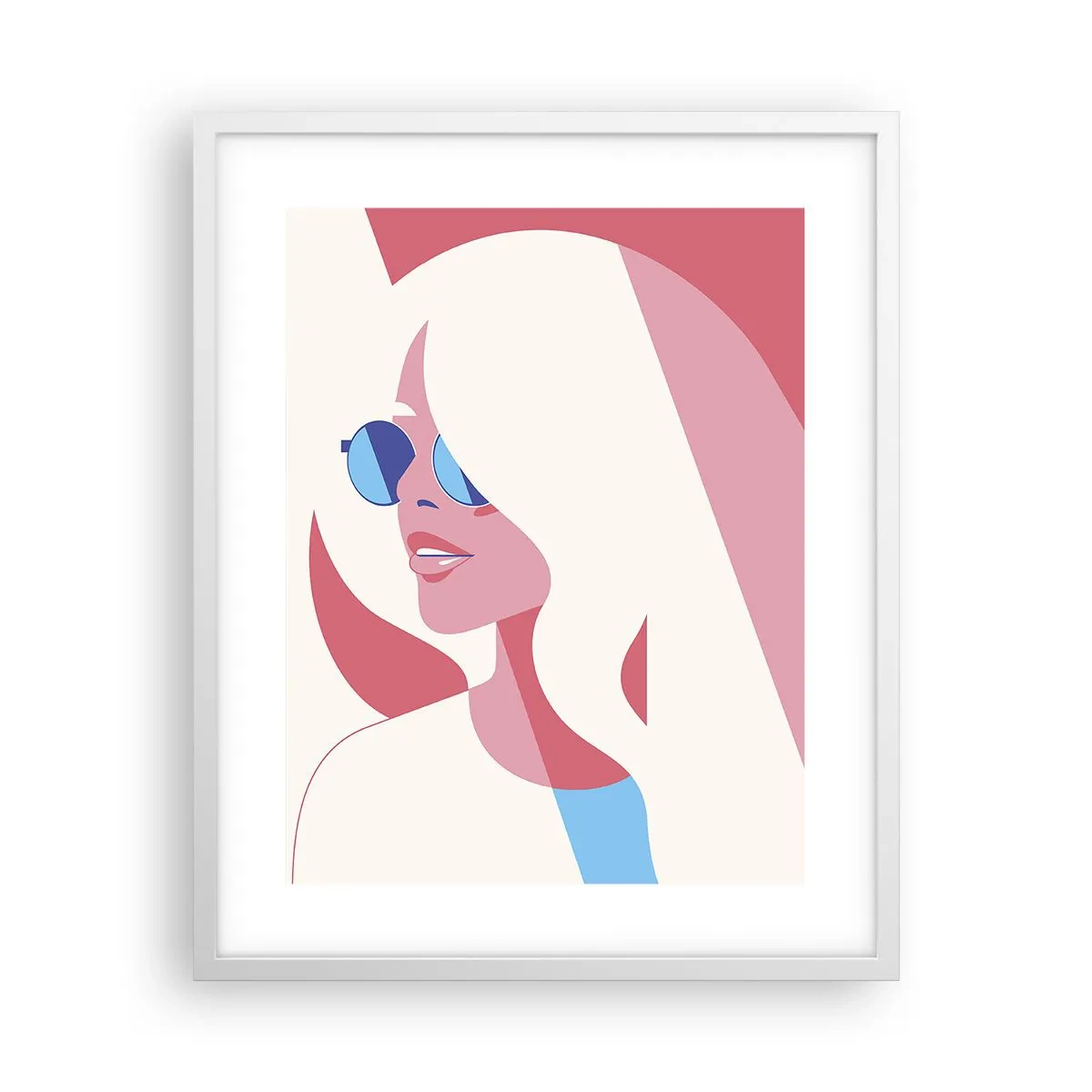 Plagát v bielom ráme - Bola to blondína… - 40x50 cm