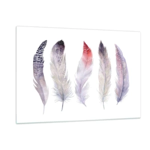 Obraz na skle - Jemné ako rôznofarebná hmla - 120x80 cm