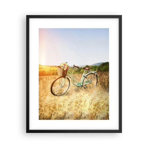 Plagát v čiernom ráme - Chvíľu tu zostanem - 40x50 cm