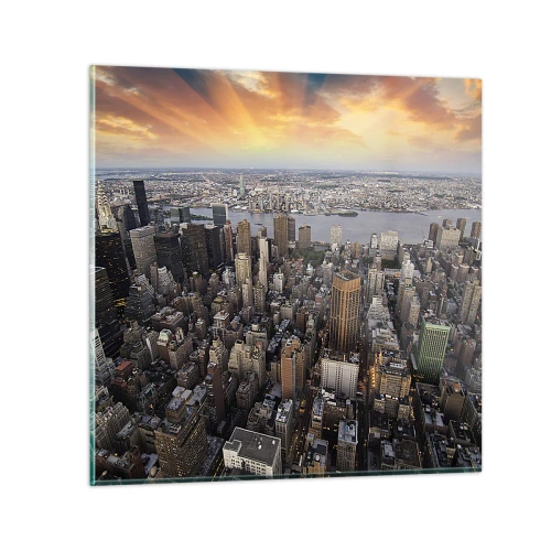 Obraz na skle - Búšiace srdce našej doby - 70x70 cm