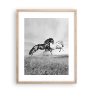 Plagát v ráme zo svetlého duba - Anjeli a démoni - 40x50 cm