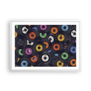 Plagát v bielom ráme - Farby klasiky - 70x50 cm