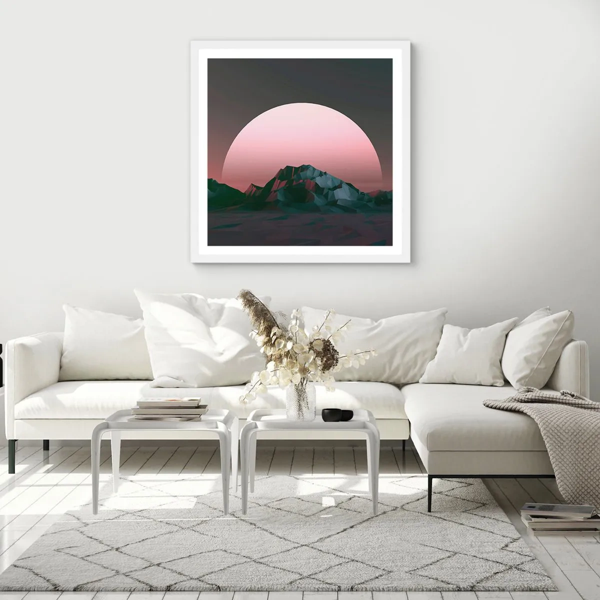 Plagát v bielom ráme - V susednej galaxii - 60x60 cm