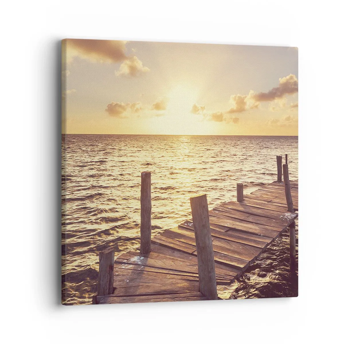 Obraz na plátne - Zlatá krajina láskavosti - 40x40 cm