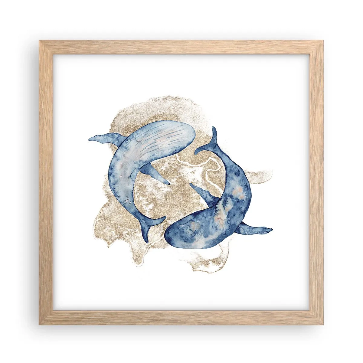 Plagát v ráme zo svetlého duba - Priateľstvo alebo láska? - 30x30 cm