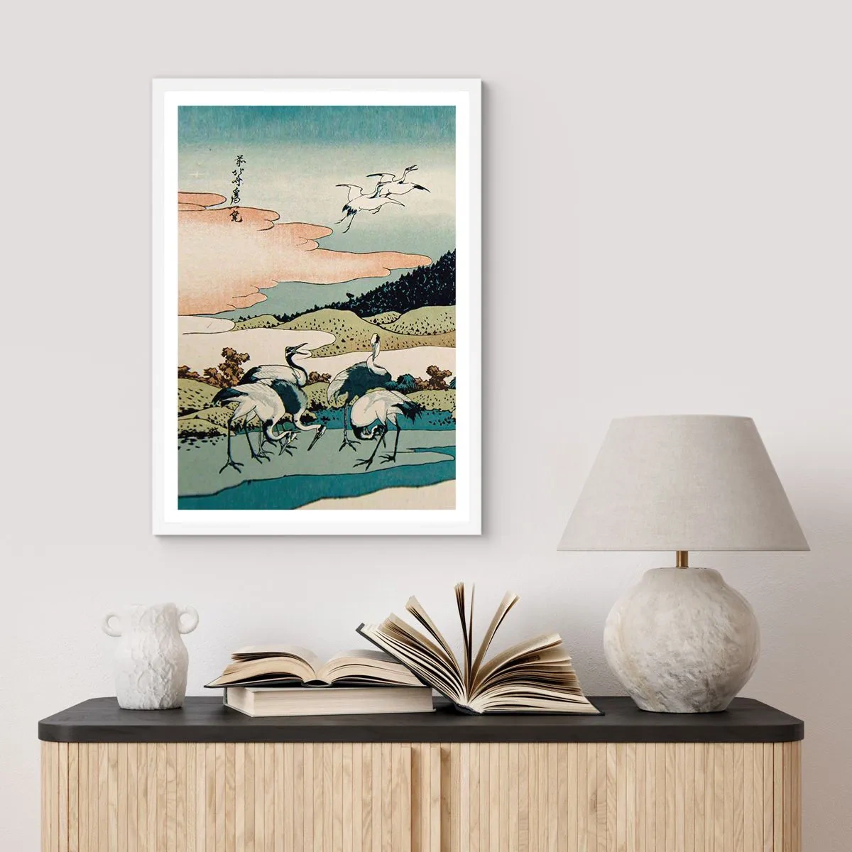 Plagát v bielom ráme - V japonskom duchu - 70x100 cm