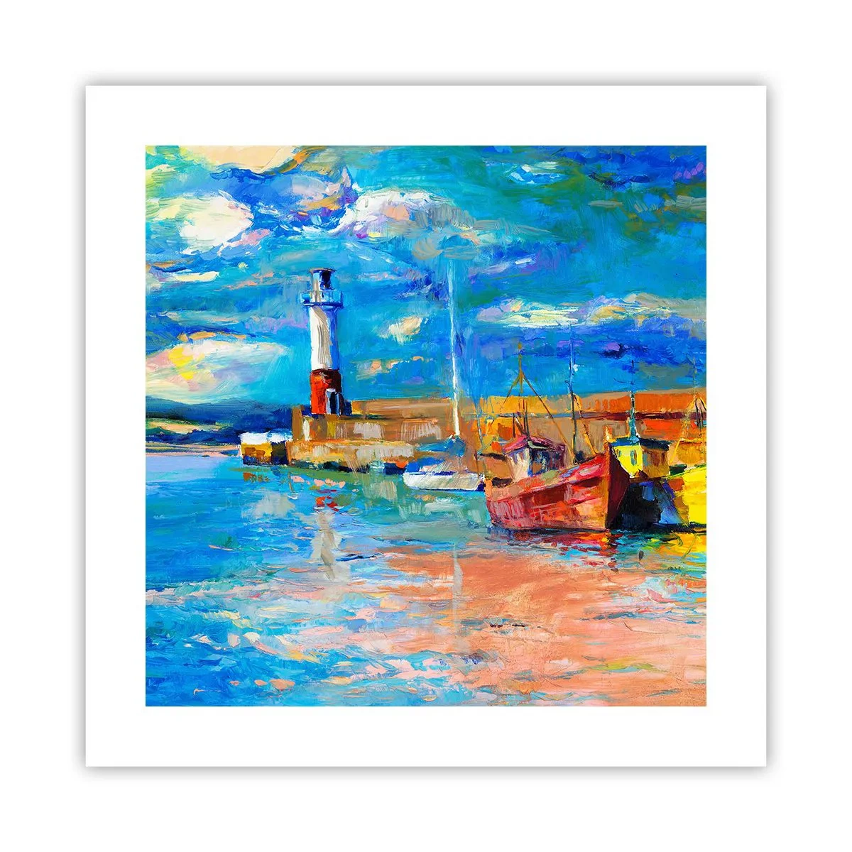 Plagát - Popoludní v dúhovom zálive - 40x40 cm