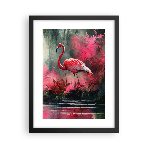 Plagát v čiernom ráme - Hodiny prírodného kúzla - 30x40 cm