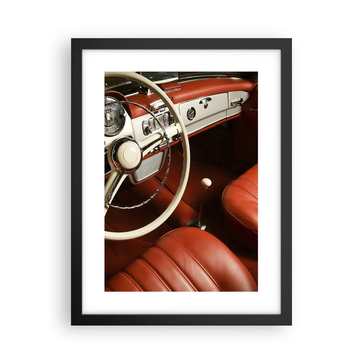 Plagát v čiernom ráme - Luxus v štýle vintage - 30x40 cm