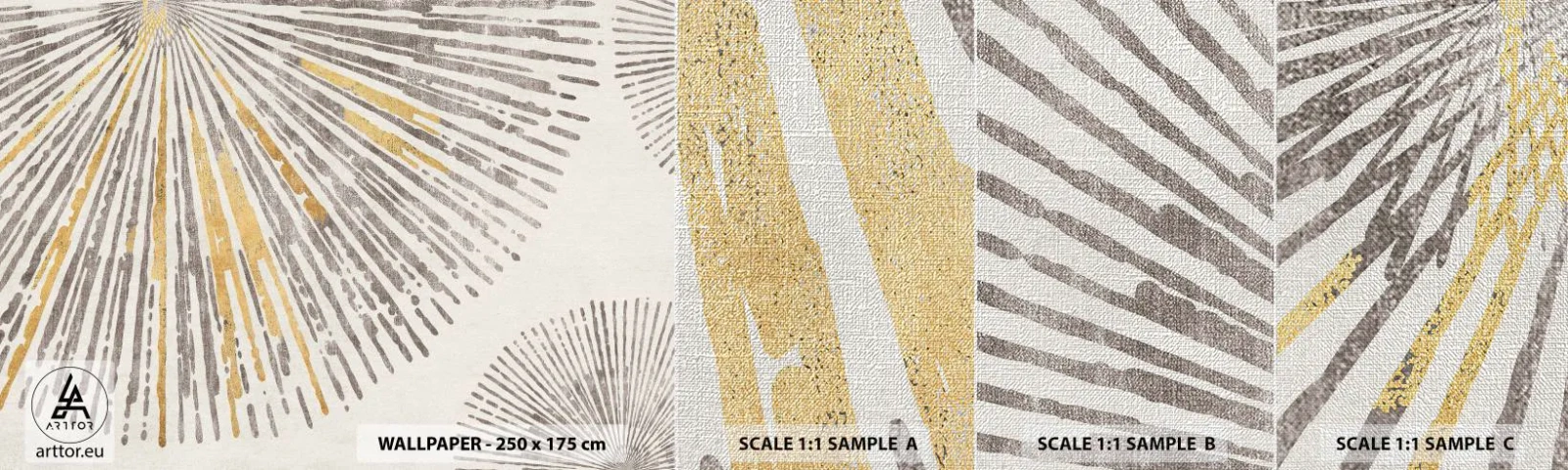 Vzorka fototapety Premium Canvas - Krása lúča - Minimalizmus, Svetlý, Čiary - 100x30 cm