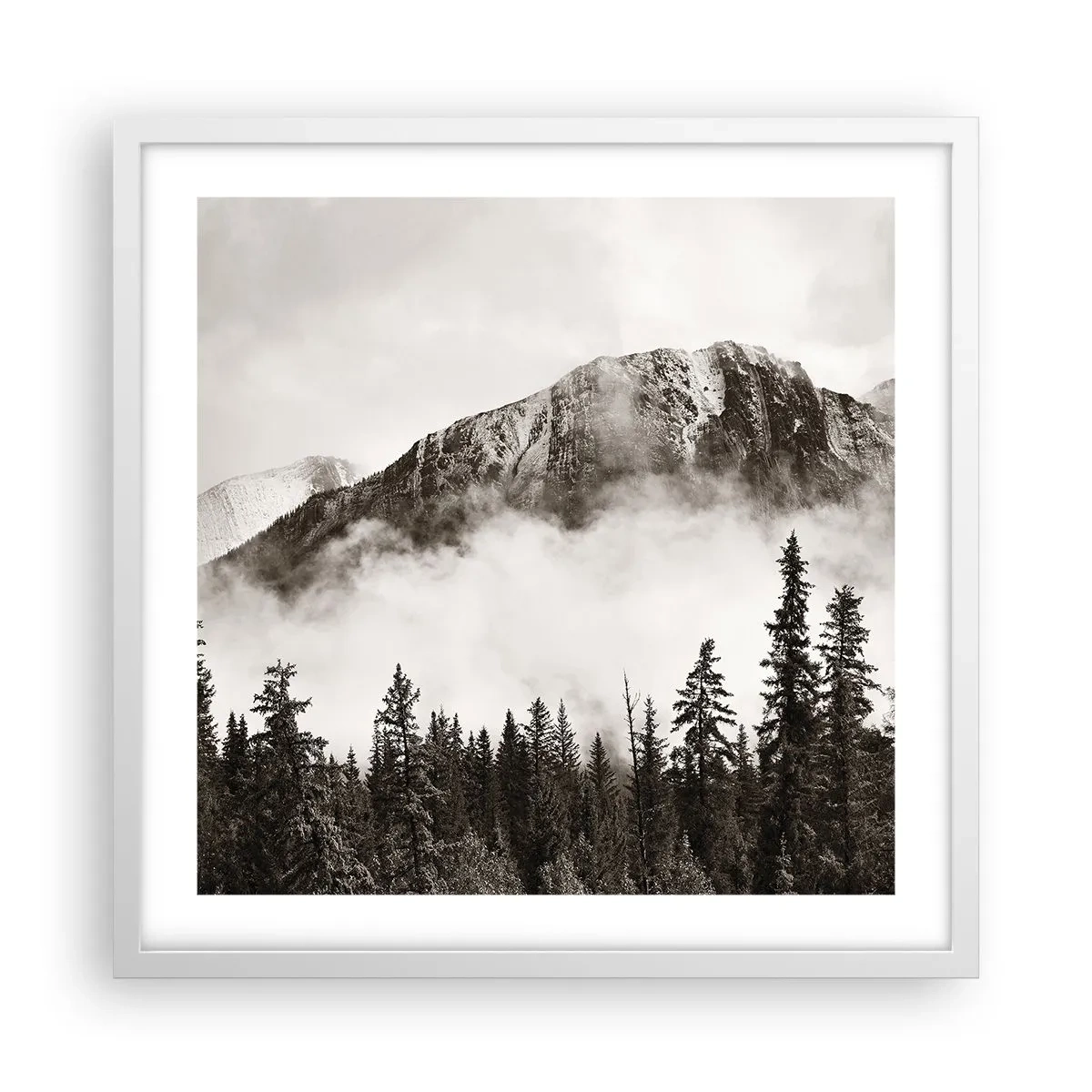 Plagát v bielom ráme - Žulový panovník - 50x50 cm