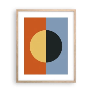 Plagát v ráme zo svetlého duba - Kompozícia tepla a chladu - 40x50 cm