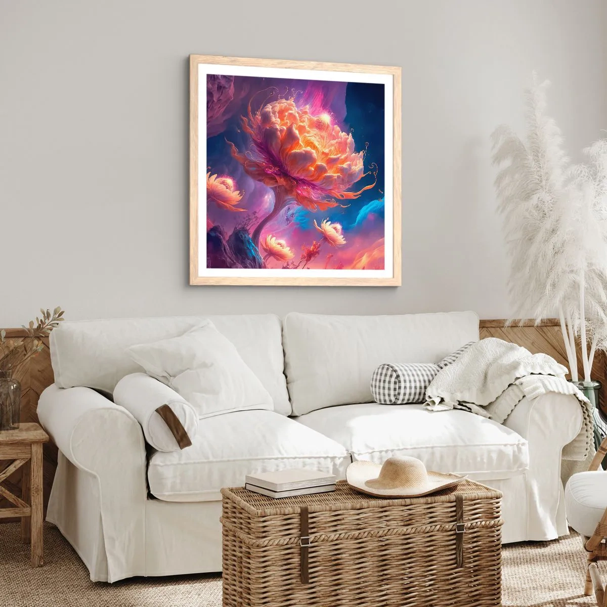 Plagát v ráme zo svetlého duba - Iný svet - 60x60 cm