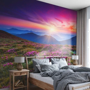 Fototapeta Premium Canvas - Zavoňali svieže púčiky byliniek z obilných polí - Krajina, hory, Kvety - 250x175 cm
