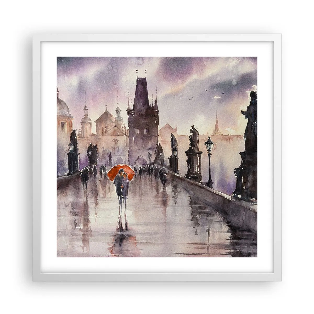 Plagát v bielom ráme - Ľudia sa nemenia - 50x50 cm