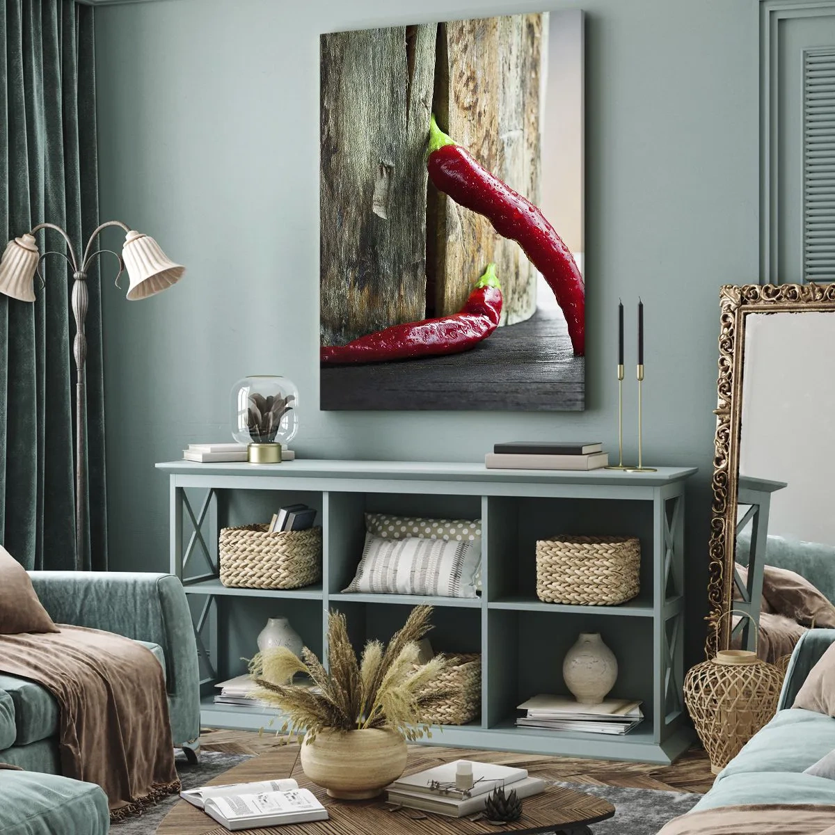 Obraz na plátne - Red hot chili peppers - 45x80 cm