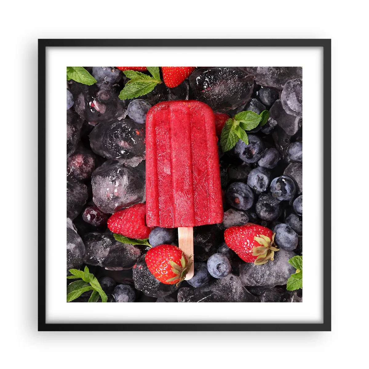 Plagát v čiernom ráme - Chuť horúceho leta - 50x50 cm