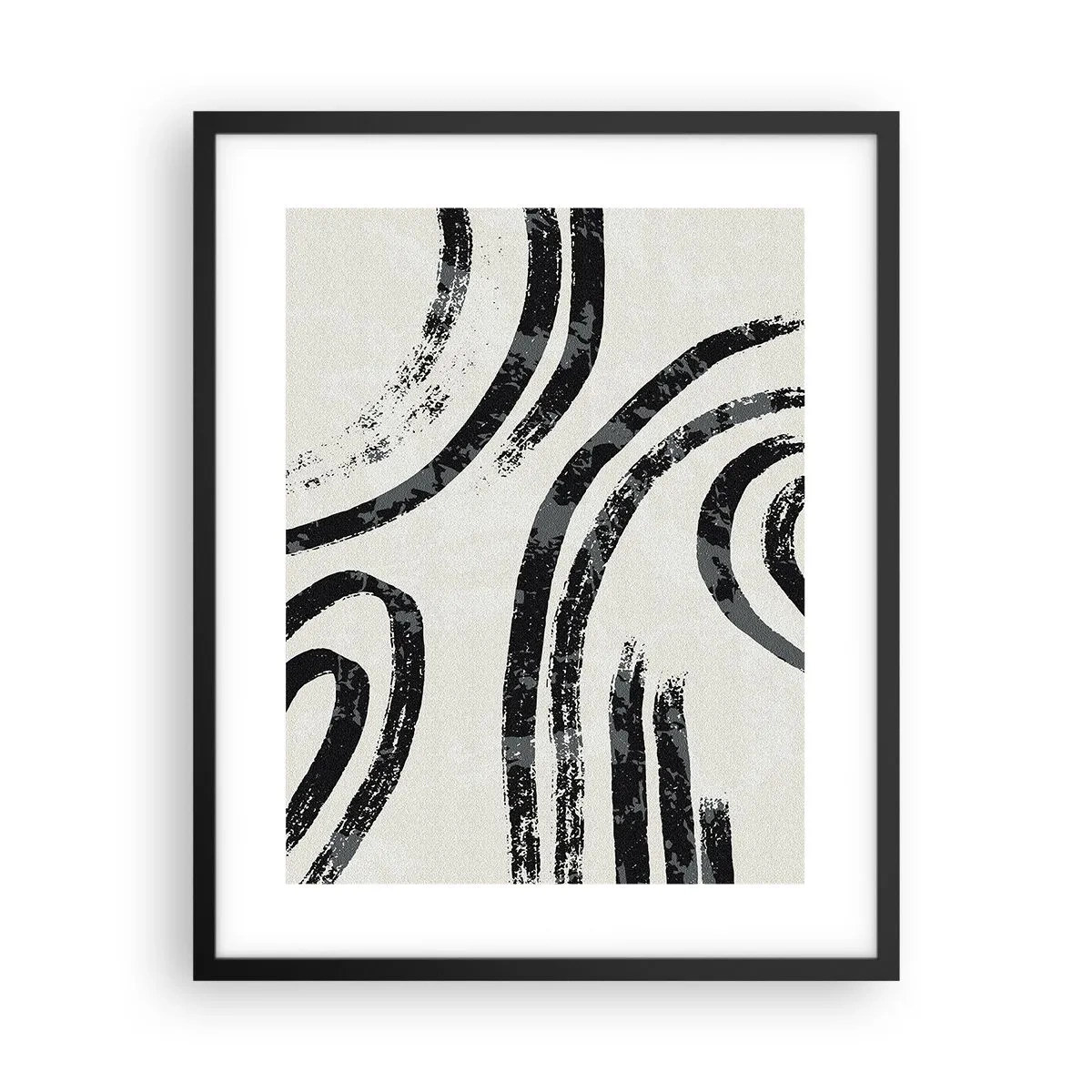 Plagát v čiernom ráme - Napoly zastavený - 40x50 cm