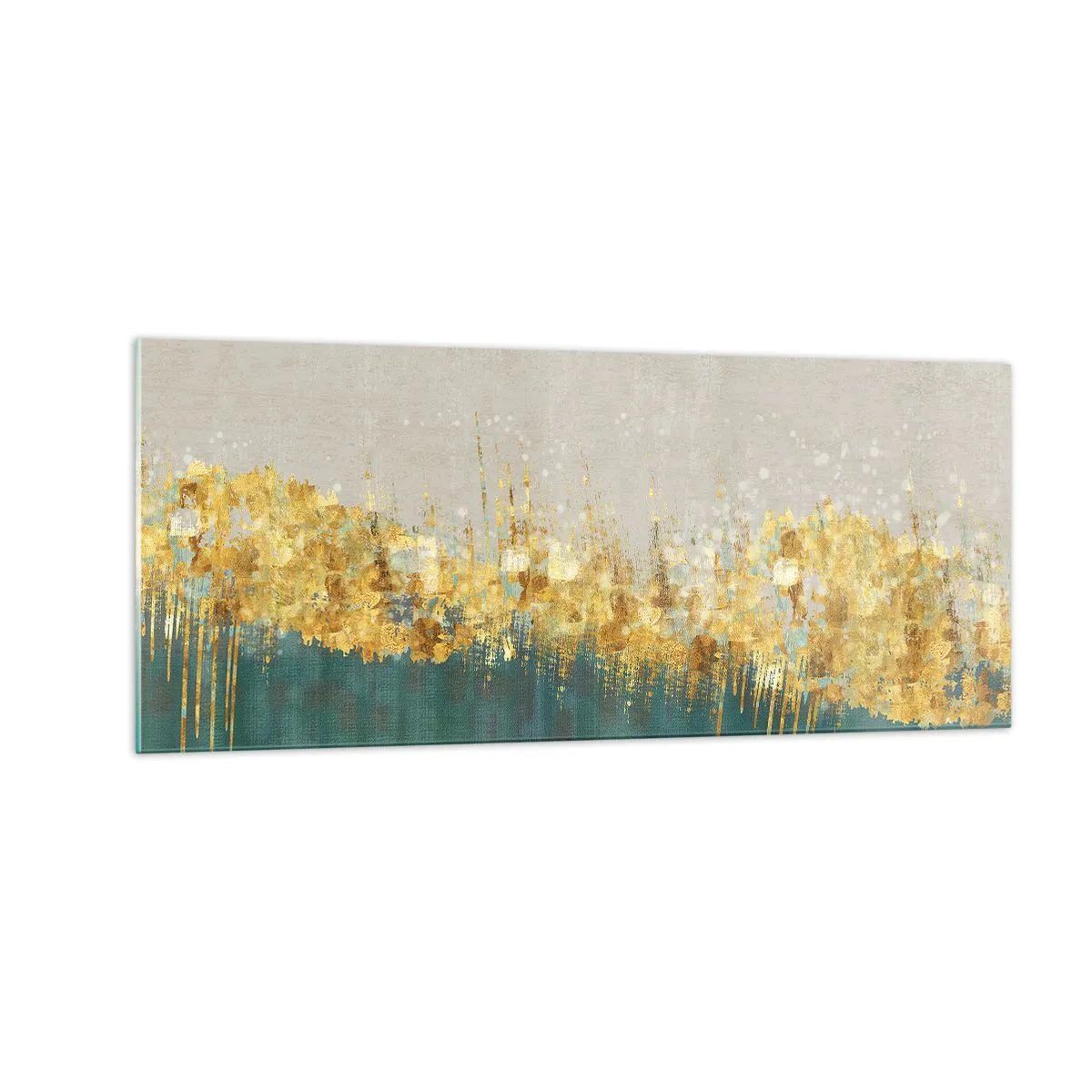 Obraz na skle - Zlatá hranica - 100x40 cm
