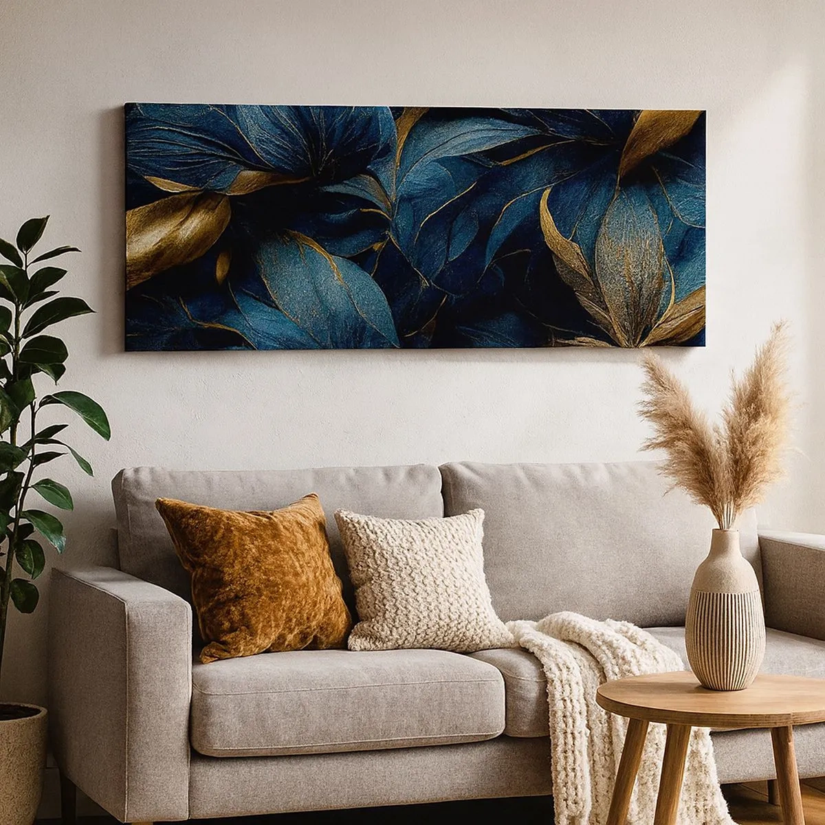 Obraz na plátne - Podšívané zlatom - 100x40 cm