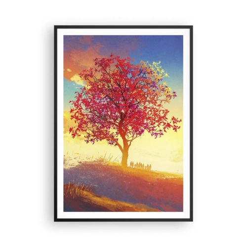 Plagát v čiernom ráme - Pútnik pri cieli - 70x100 cm