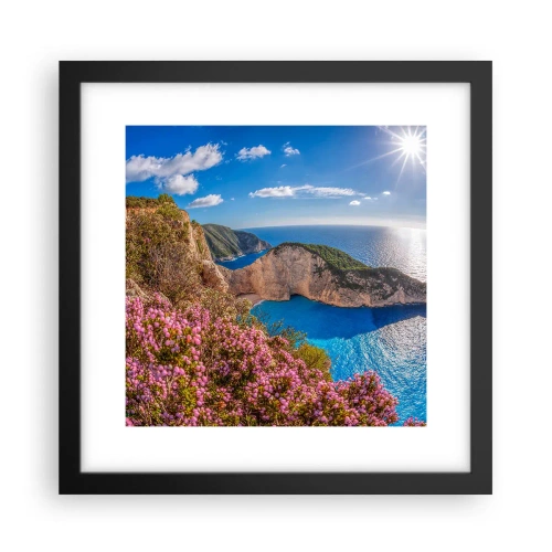 Plagát v čiernom ráme - Moje veľké grécke prázdniny - 30x30 cm