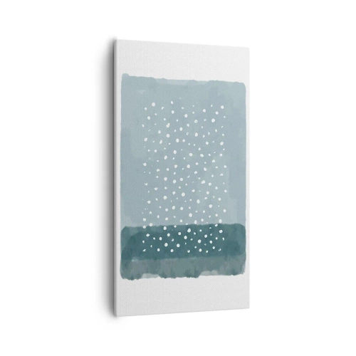 Obraz na plátne - Pestované na modrej - 55x100 cm