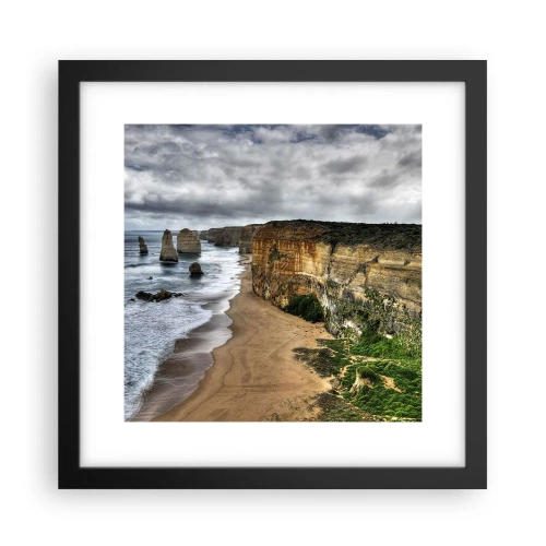 Plagát v čiernom ráme - Drsná krása - 30x30 cm