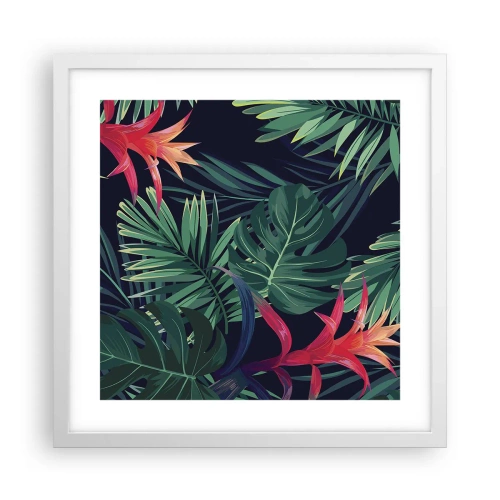 Plagát v bielom ráme - Vzplanúť v zelenom - 40x40 cm