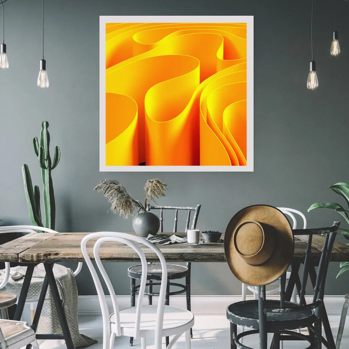 Plagát - Ako slnečné vlny - 30x30 cm