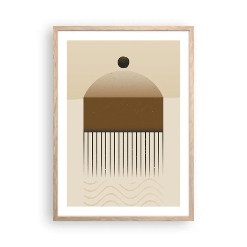 Plagát v ráme zo svetlého duba - Rôzne stavy - 50x70 cm