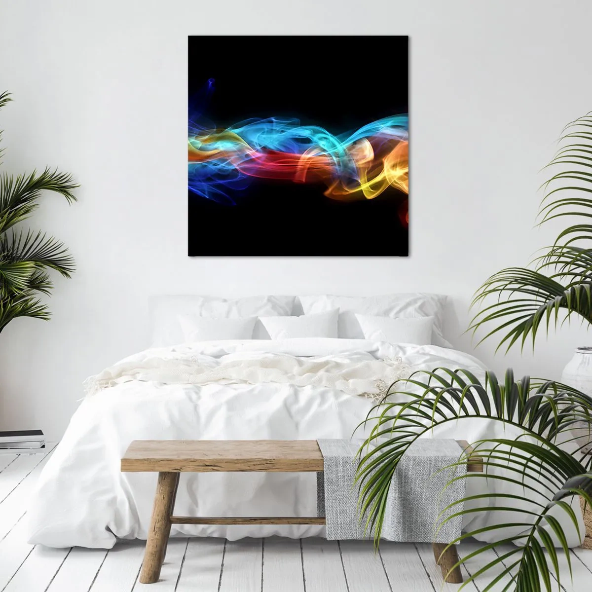 Obraz na plátne - Dúhový tanec hmly - 60x60 cm