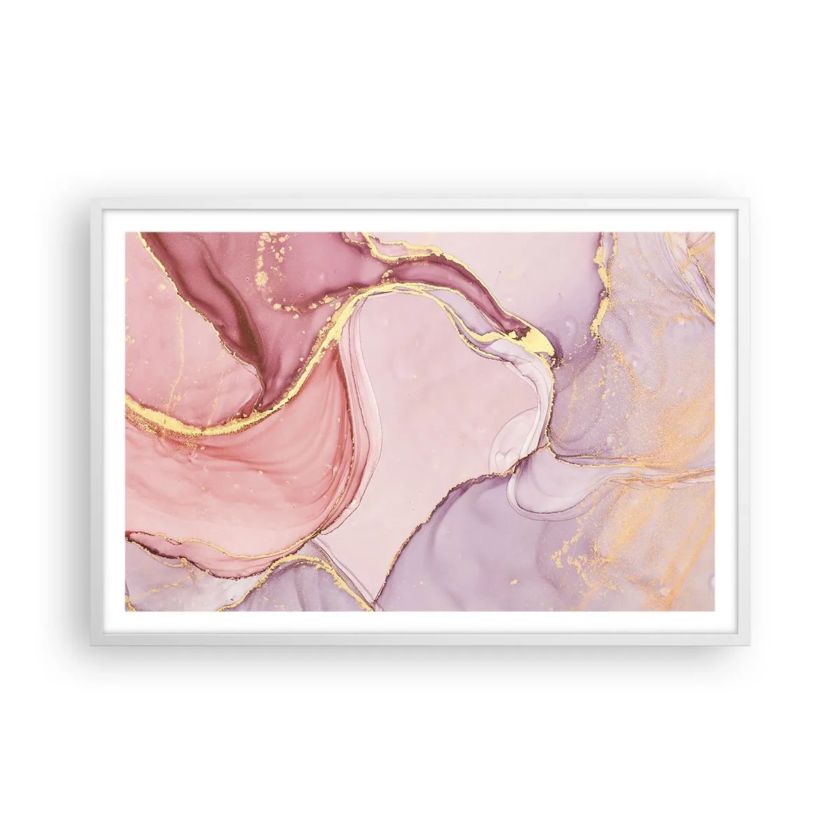 Plagát v bielom ráme - Maznanie farieb - 91x61 cm