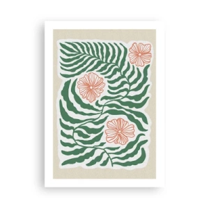 Plagát - Rozkvitnuté v zeleni - 50x70 cm
