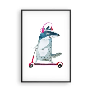 Plagát v čiernom ráme - Jazvečie radosti - 61x91 cm