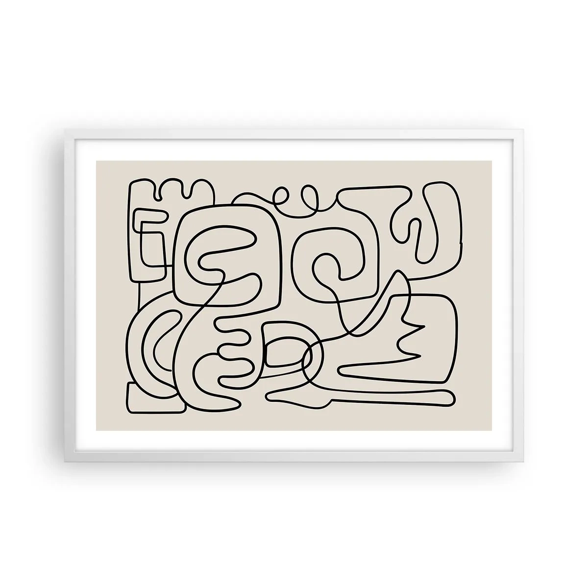 Plagát v bielom ráme - Podľa stopy - 70x50 cm