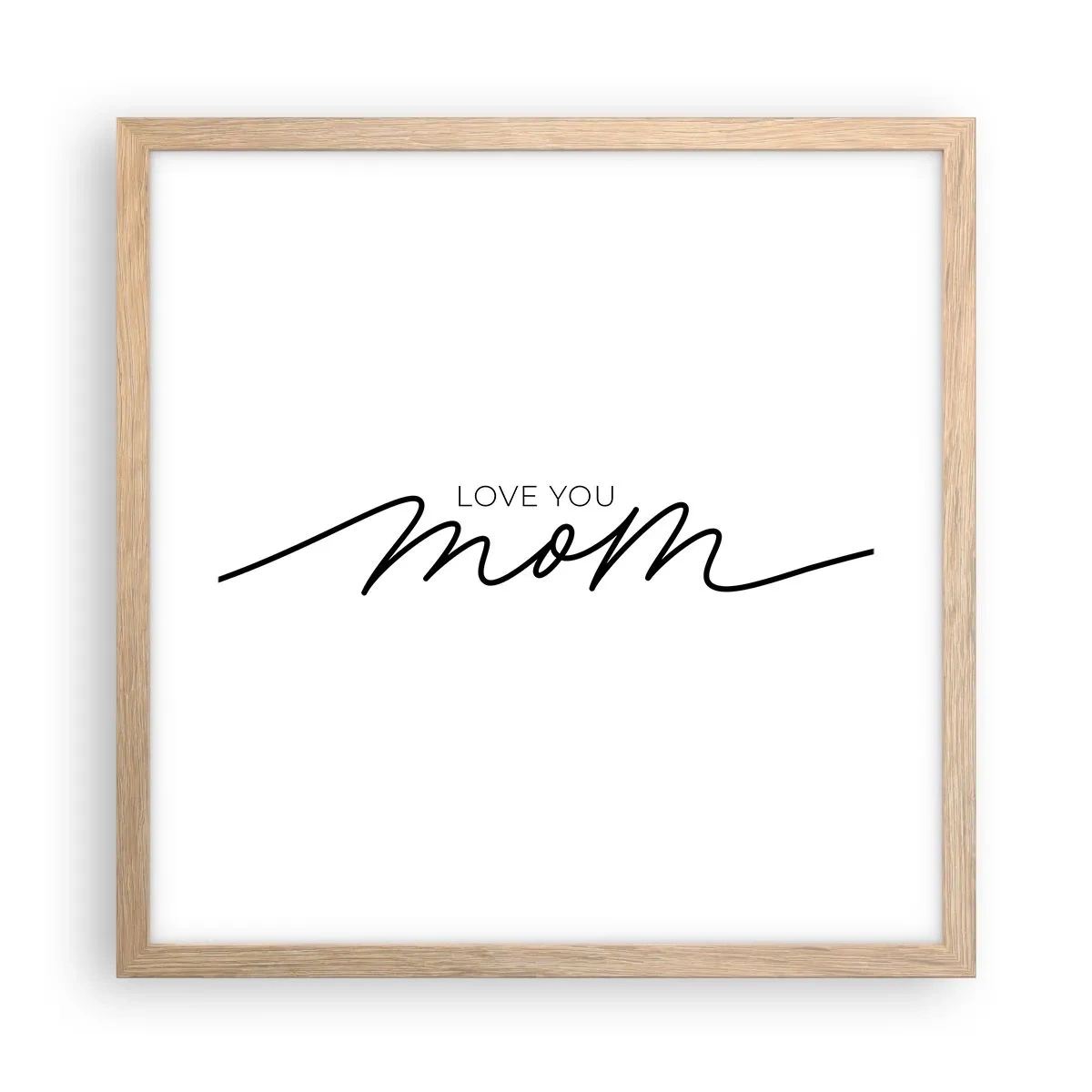 Plagát v ráme zo svetlého duba - Veľké dojatie - 40x40 cm