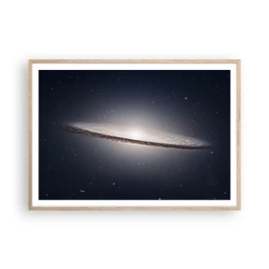 Plagát v ráme zo svetlého duba - Kedysi dávno v jednej preďalekej galaxii… - 100x70 cm