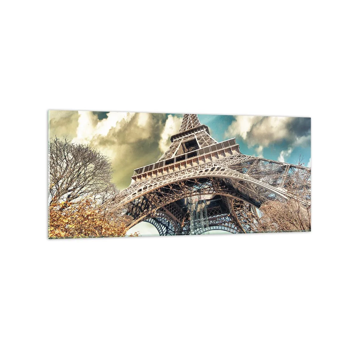 Obraz na skle - A na jeseň v Paríži… - 120x50 cm