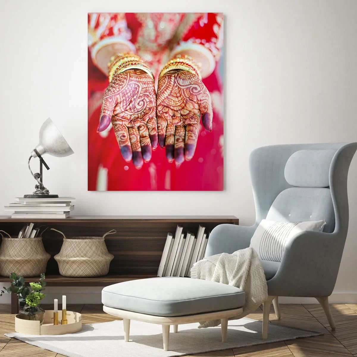 Obraz na skle - Pripravená chytiť šťastie - 50x70 cm