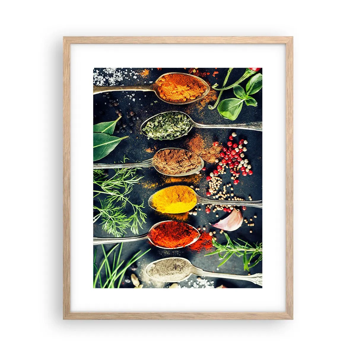 Plagát v ráme zo svetlého duba - Kulinárska mágia - 40x50 cm