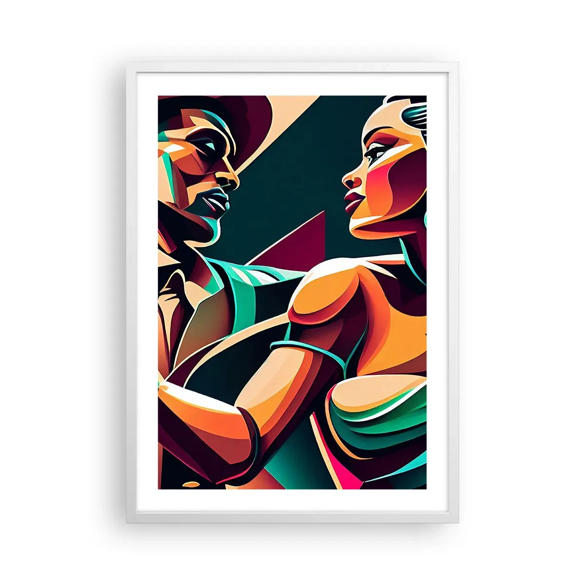 Plagát v bielom ráme - V rytme srdca - 50x70 cm