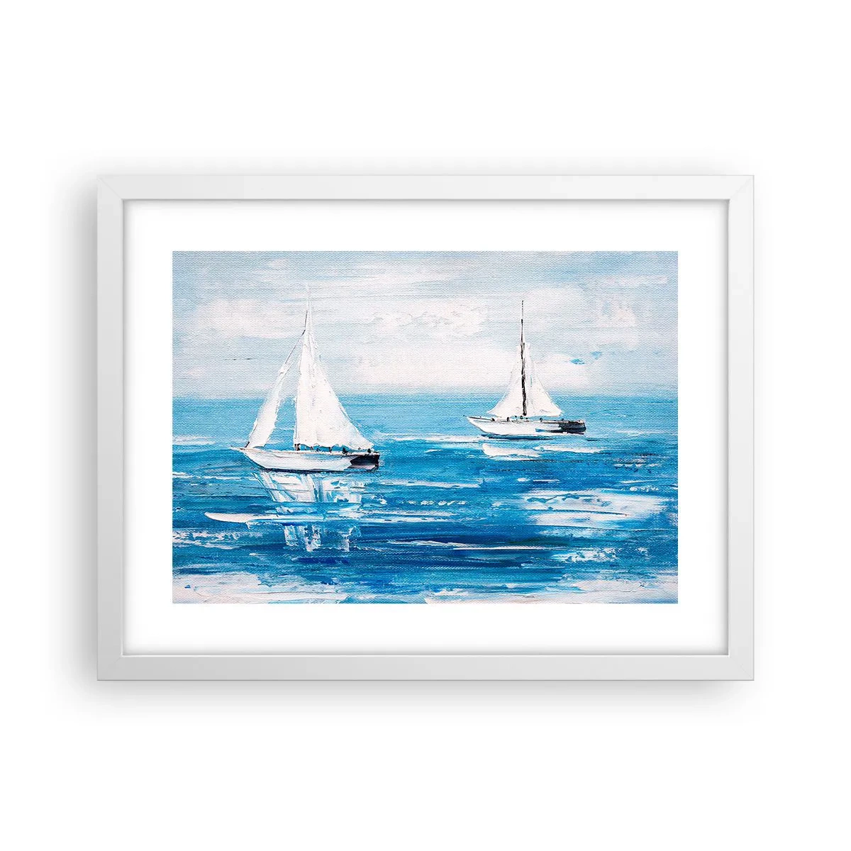 Plagát v bielom ráme - S priateľom po boku - 40x30 cm