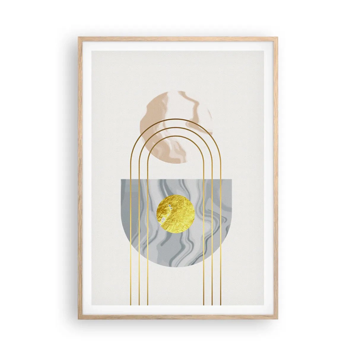 Plagát v ráme zo svetlého duba - Jas a žiarivosť - 70x100 cm