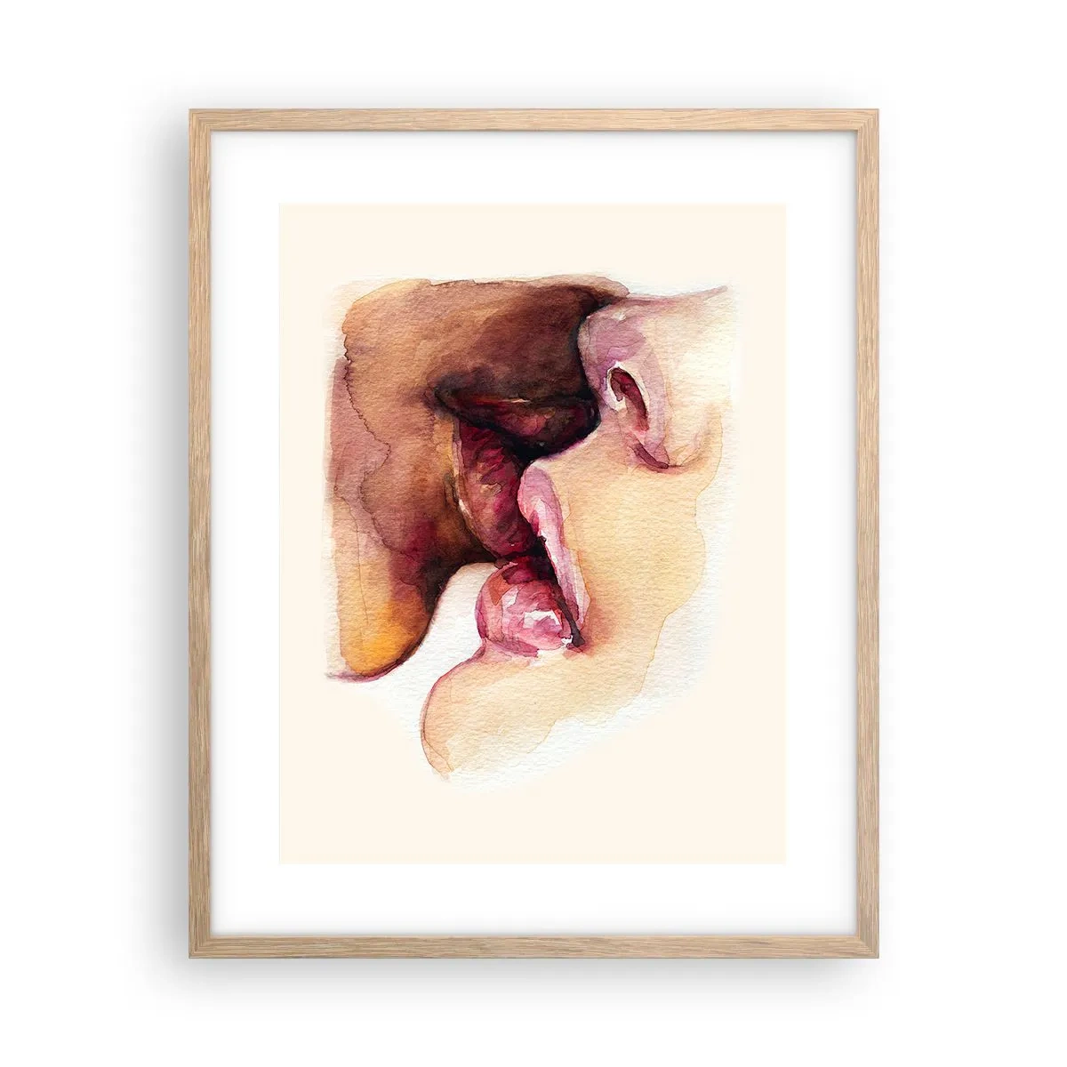 Plagát v ráme zo svetlého duba - Ako noc a deň, zem a nebo - 40x50 cm