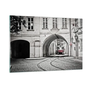 Obraz na skle - Mestským labyrintom - 120x80 cm